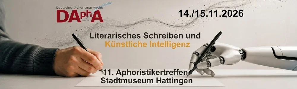 11. Aphoristikertreffen vom 14. bis 15. November 2026 in Hattingen